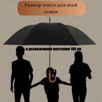 Зонт-трость семейный Pasio 135, 24 спицы, ручка крюк дерево