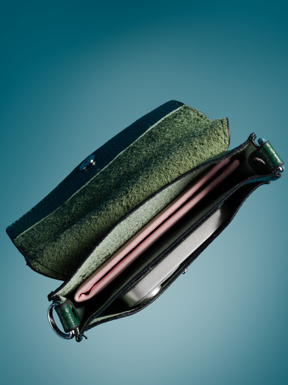 Сумка женская для телефона 5509 d.green
