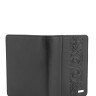 Обложка паспорт PAGE DARK Esse, кожа черный тиснение, 70943