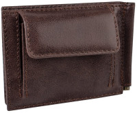 Зажим для денег Dimanche Camel 639/M коричневый, с отделением для мелочи